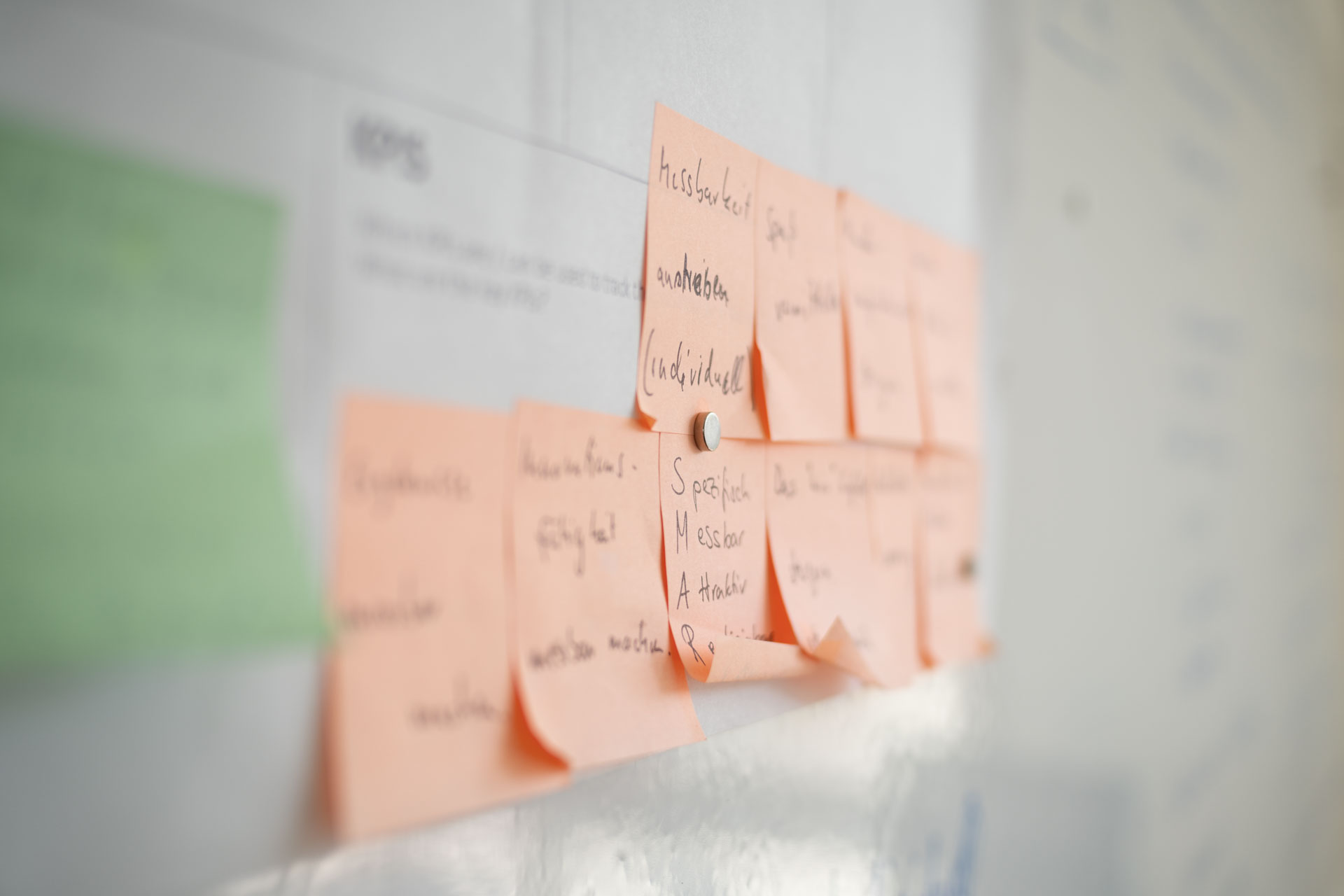 Vertriebskonzeption mit Notizen